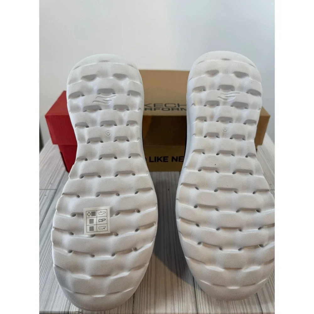 Skechers Women's Go Walk Joy Navy Blue Mesh Slip On Sneakers Wide Fit‎ 9.5 - Picture 4 of 5